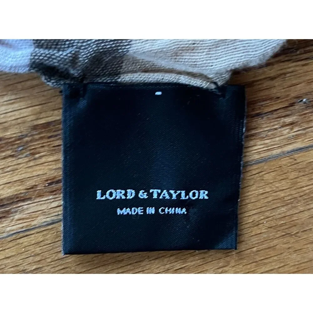 LORD & TAYLOR Multicolor Nova Check Neck Scarf   Women's One Size